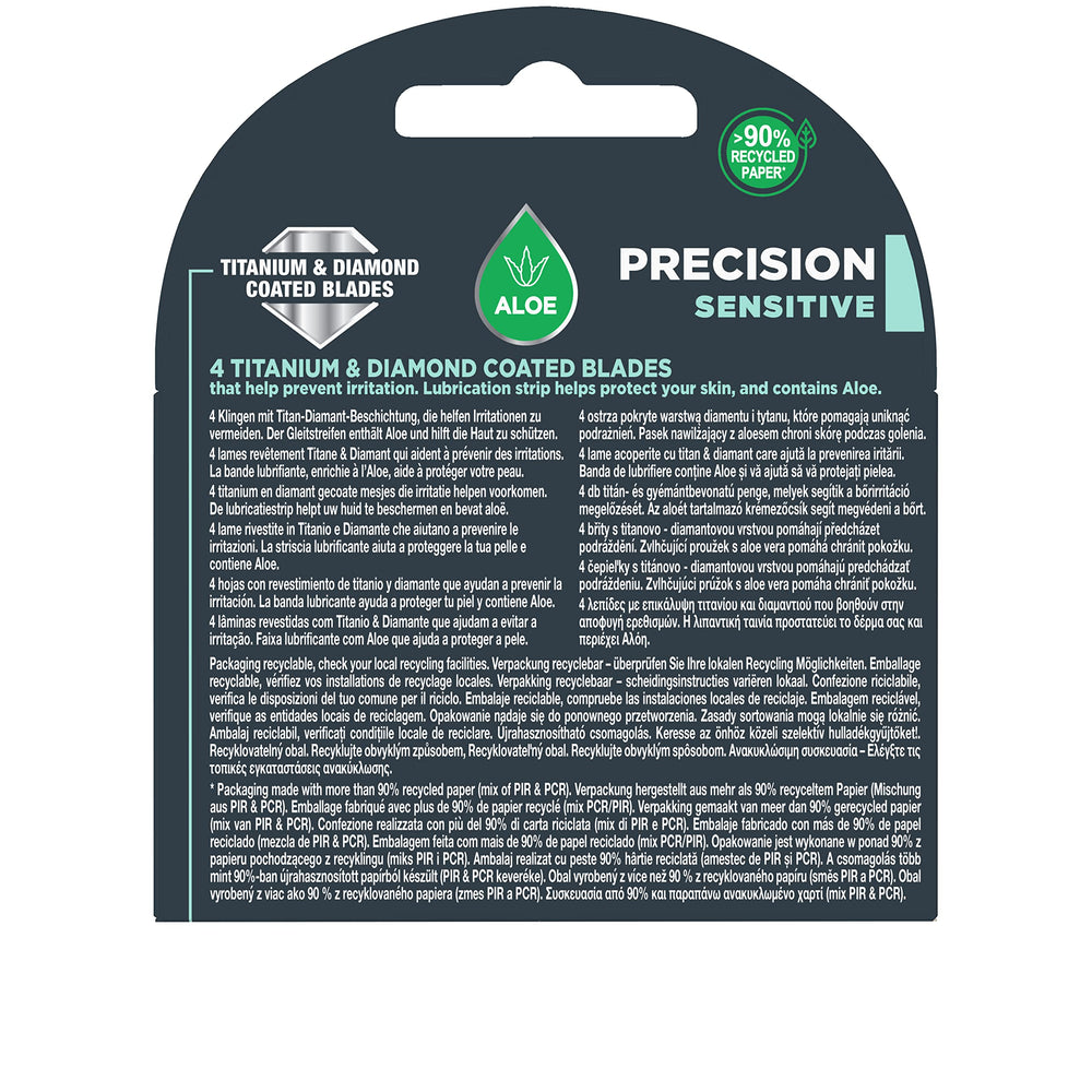 Sword Quattro Titanium Sensitive Razor Blades, 4 Blades
