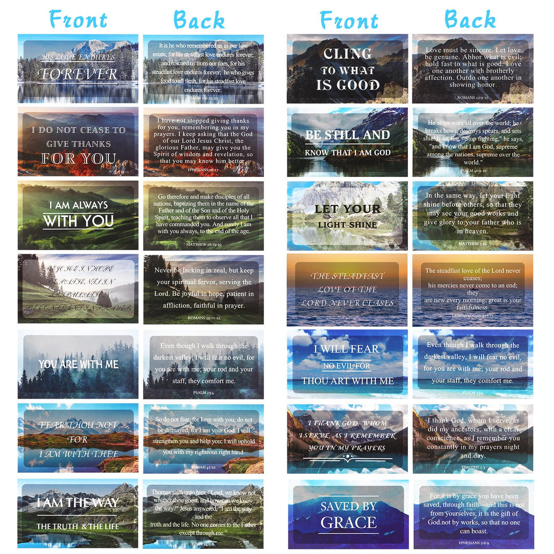 120 Pcs Bible Verse Cards with Full Scripture Prayer Cards Assorted Mini Inspirational Scripture Cards Christian Inspirational Quote Cards Encouragement Cards for Men Women Motivational Cards
