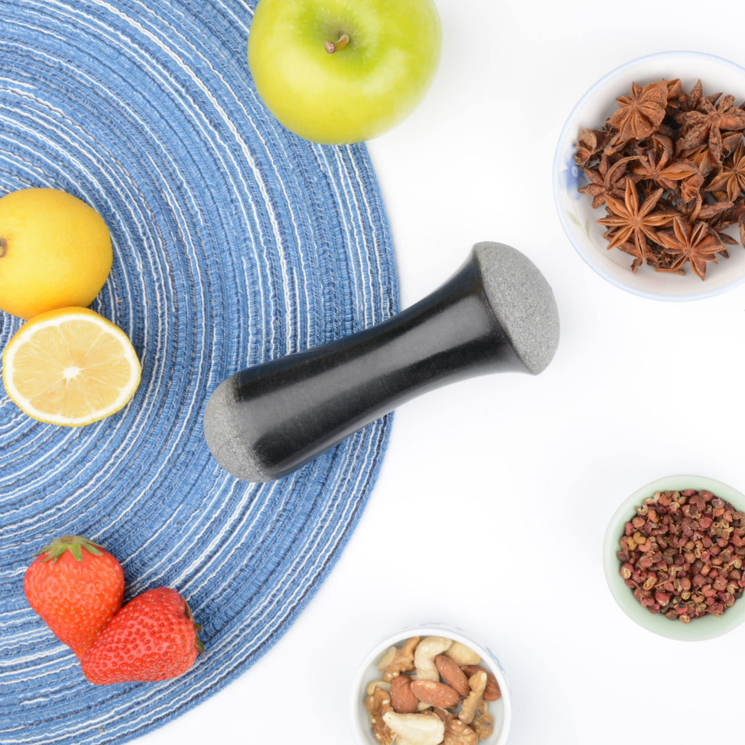 Granite Replacement Pestle 5.9 Length Polished, Use Pestle on Both Ends (Only Pestle Mortar Not Included) (Granite Polished)