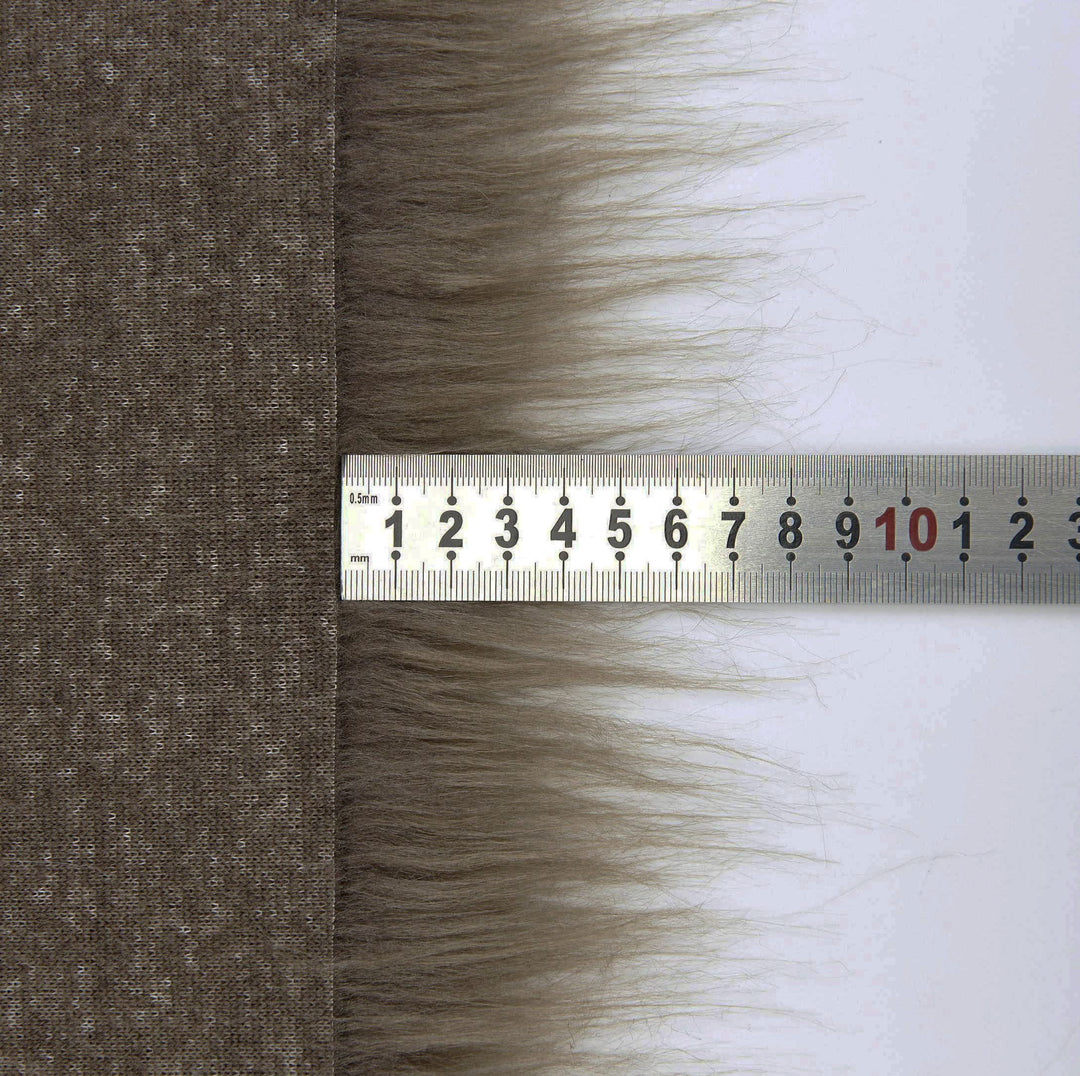 Faux Fur Fabric Square Patches for Crafts, Sewing, Costumes, Seat Pads (Dark Brown, 10 x 20 Inch)