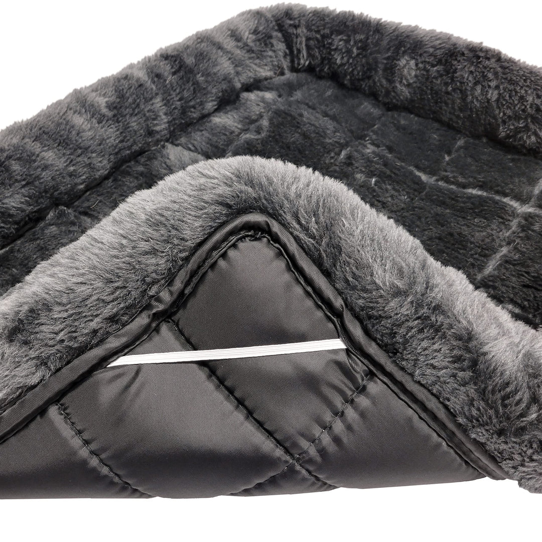 Bolster Dog Bed 42L-Inch Gray Dog Bed w/Comfortable Bolster | Ideal for Large Dog Breeds &amp; Fits a 42-Inch Dog Crate | Easy Maintenance Machine Wash &amp; Dry