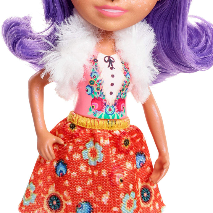 Enchantimals Danessa Deer Doll with Sprint Deer Figure, 6-inch Small Doll with Removable Skirt &amp; Accessories