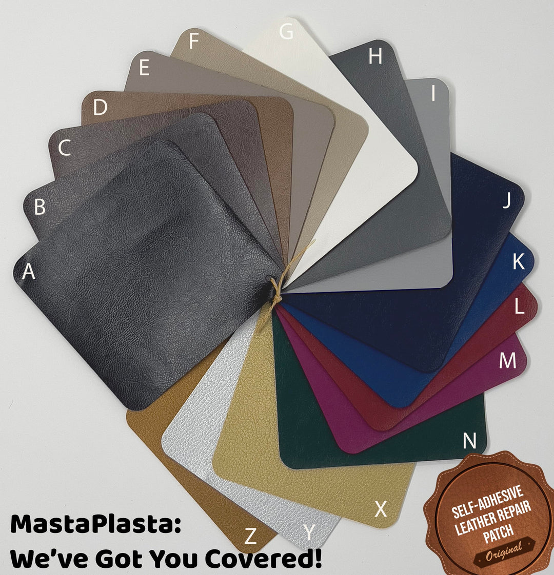 MastaPlasta Original Self-Adhesive Leather Repair Patch - Ivory 11 x 8 (28 x 20 cm), Instant Upholstery-Quality Scratch &amp; Tear Repair for Sofas, Car Interiors, Bags, Vinyl &amp; More