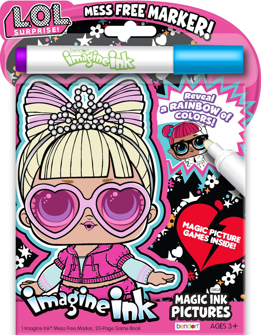 LOL Surprise 24-Page Imagine Ink Magic Pictures Activity Book