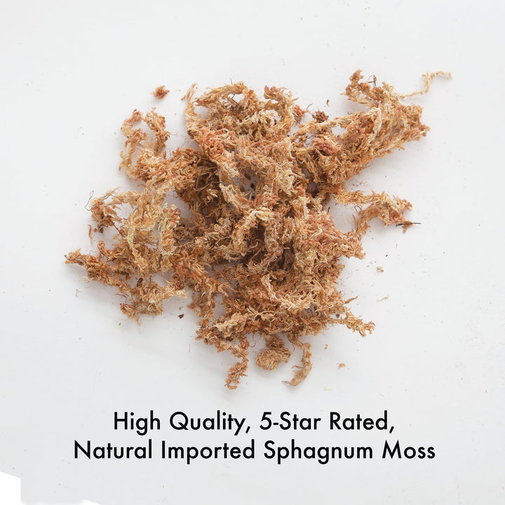 50450 Premium Grade Moss-100% Natural for Orchids, Ferns, and Hostas, Excellent for Hanging Baskets and Propagating Plants Sphagnum Moss, 190 cu. in, Tan