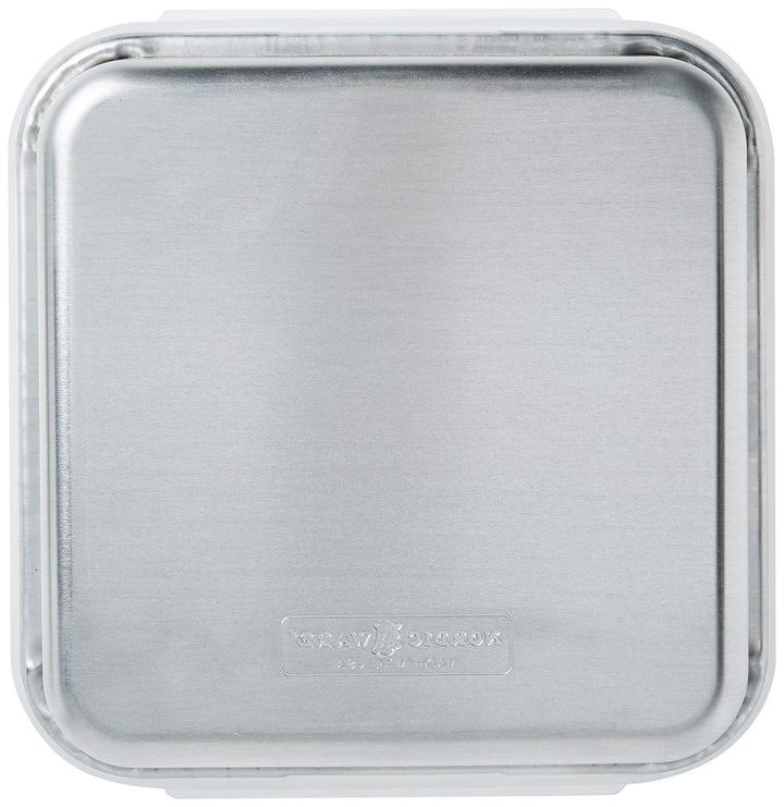 Natural Aluminum Commercial Square Cake Pan with Lid, Exterior 9.88 x 9.88 Inches