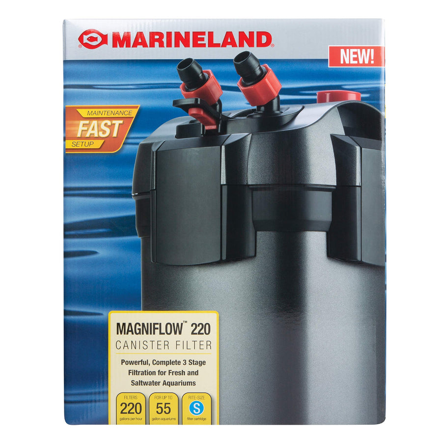 Marineland Magniflow Canister Filter 220 GPH For aquariums, Easy Maintenance