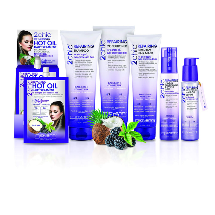 2chic Ultra Repair Hair Mask, Blackberry and Coconut Milk, 5 Fluid Ounce