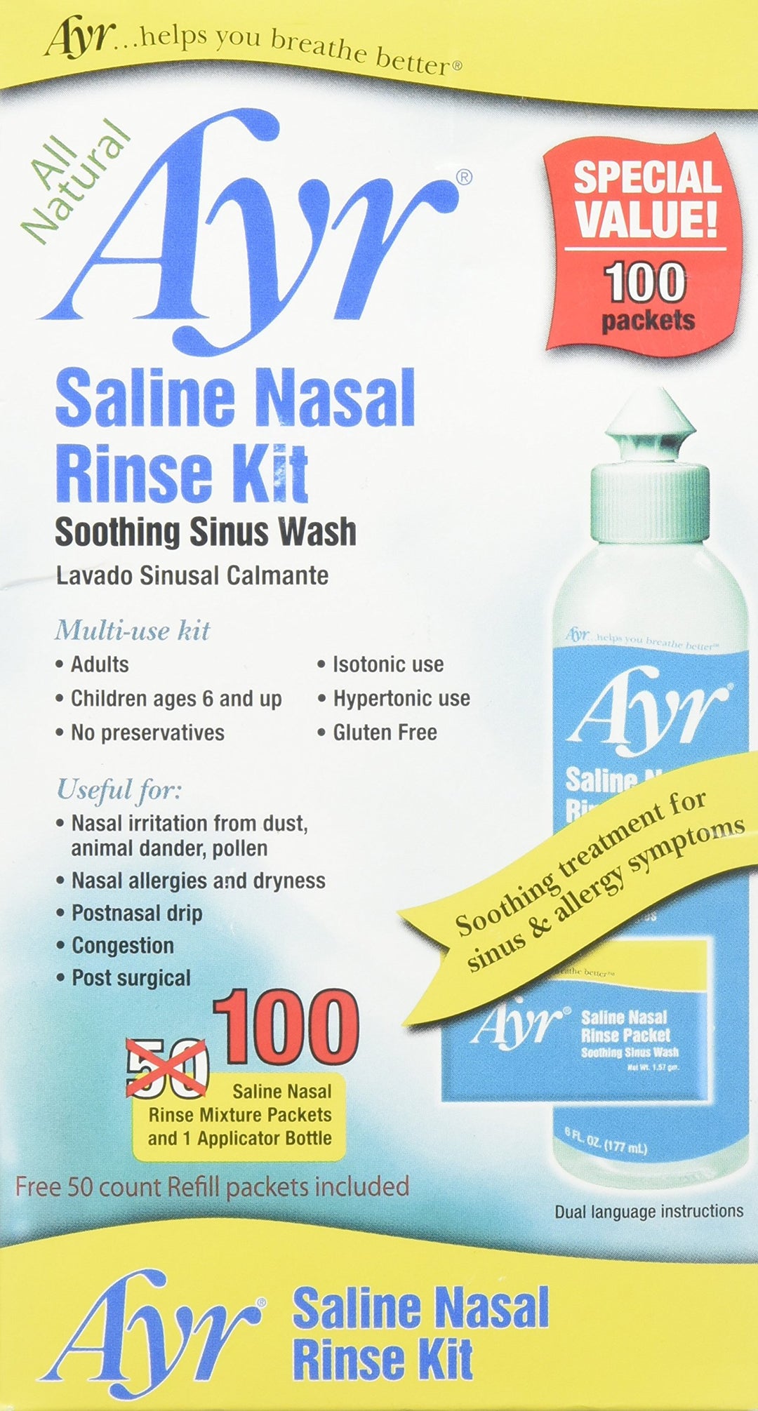 Ayr Saline Nasal Rinse Kit