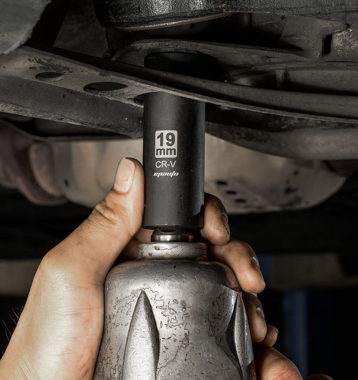 1/2-Inch Drive Metric Deep Impact Socket Set, Cr-V, 6 Points, 11 Sockets