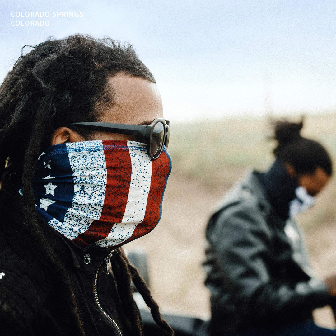 American Flag Outdoor Motorcycle Mask Old Glory By - Ski Snowboard Mask Microfiber Multifunctional Seamless Headwear