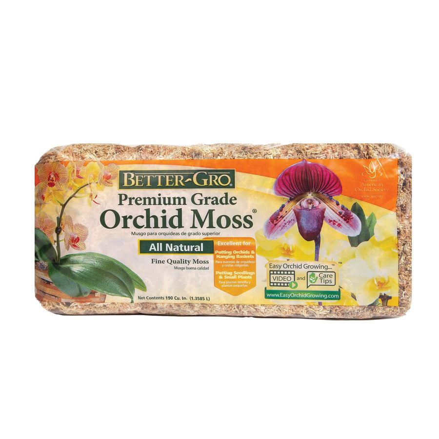 50450 Premium Grade Moss-100% Natural for Orchids, Ferns, and Hostas, Excellent for Hanging Baskets and Propagating Plants Sphagnum Moss, 190 cu. in, Tan