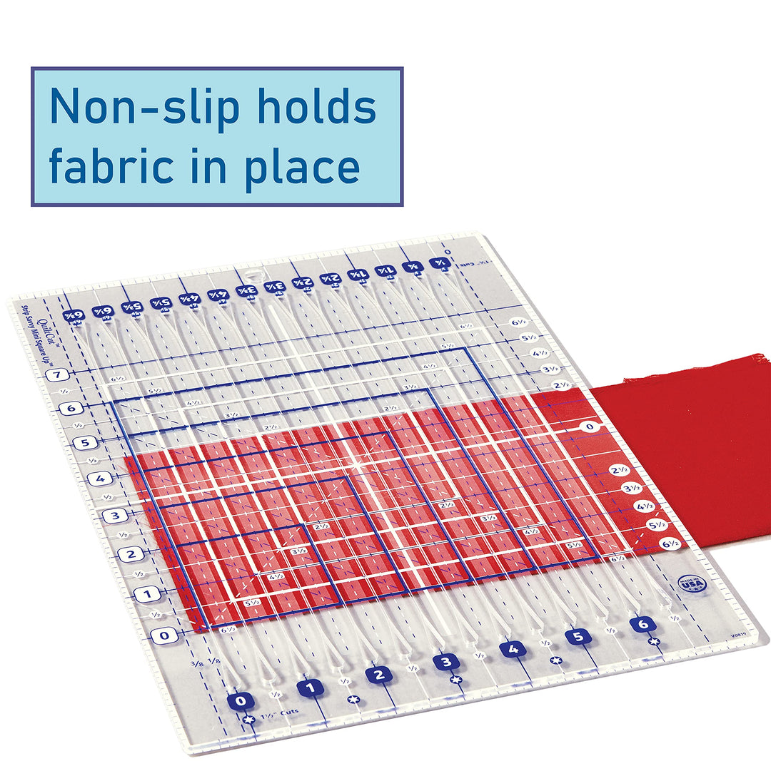 QuiltCut Strip Savvy Mini Square Up Slotted Quilting Ru