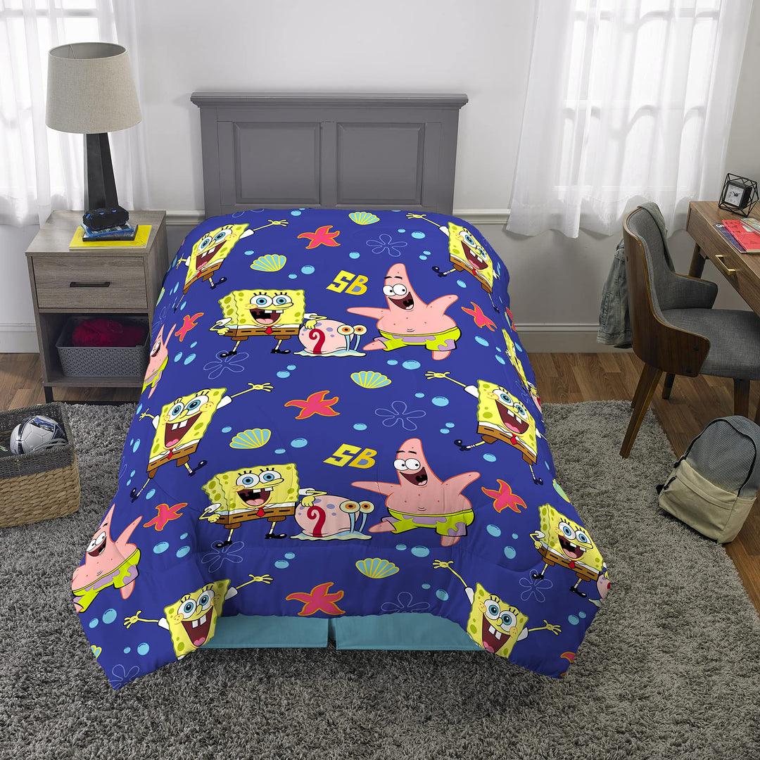 Kids Bedding Soft Microfiber Comforter, Twin, Spongebob Squarepants