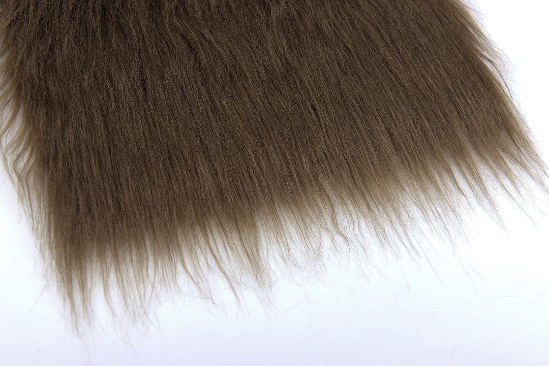 Faux Fur Fabric Square Patches for Crafts, Sewing, Costumes, Seat Pads (Dark Brown, 10 x 20 Inch)