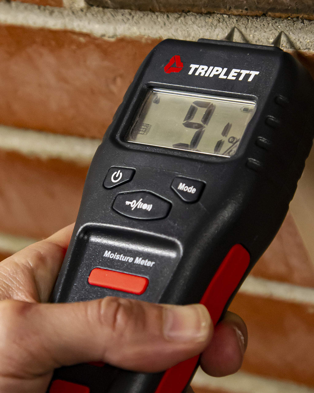 Pin/Pinless Non-Invasive Moisture Meter for Wood and Building Materials with Audible Indicator (MS150)