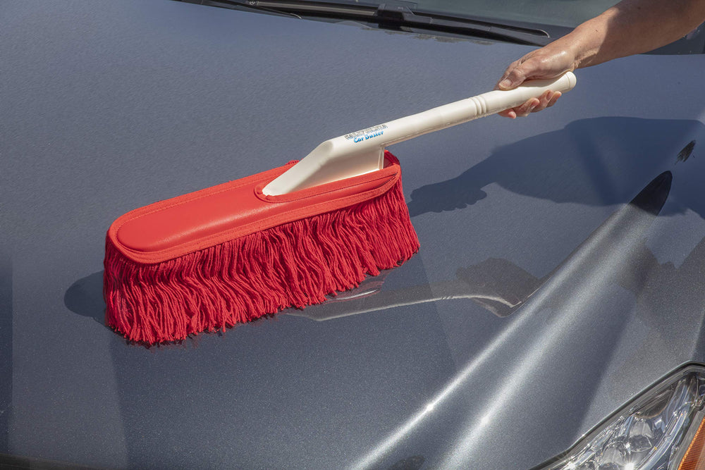 62443 Standard Car Duster with Plastic Handle, Red