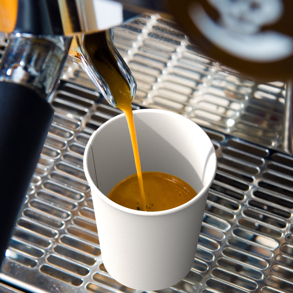 8 oz – White Coffee Paper Cups for Tea Water and Cocoa 