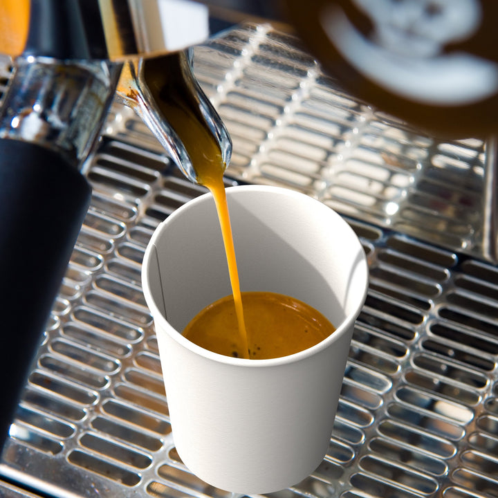 8 oz – White Coffee Paper Cups for Tea Water and Cocoa 