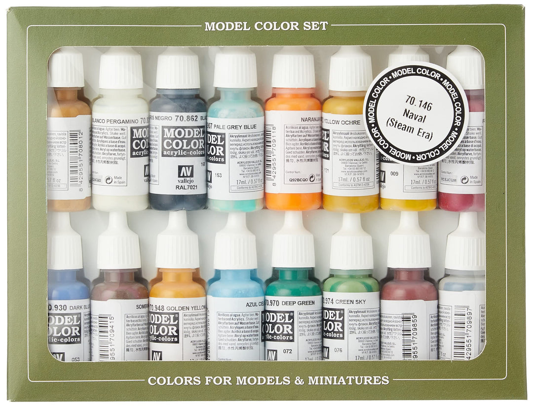 Naval Steam Era Paint Set, 17ml, Naval Steam Era Paint Set 17ml, 0.5 Fl Oz (Pack of 16)