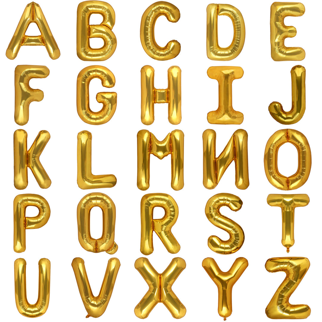 40 Inch Giant Gold Letter C Balloon Birthday Party Decorations Mylar Foil Big Alphabet Helium Balloon, 40 Pieces