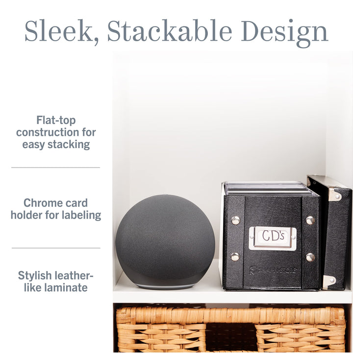 Snap-N-Store CD Storage Box - Pack of 1 - Durable 5.1 x