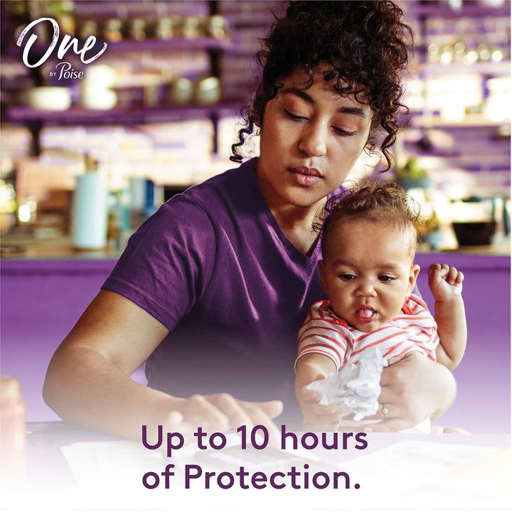 One by Poise Feminine Pads with Wings (2-in-1 Period &a