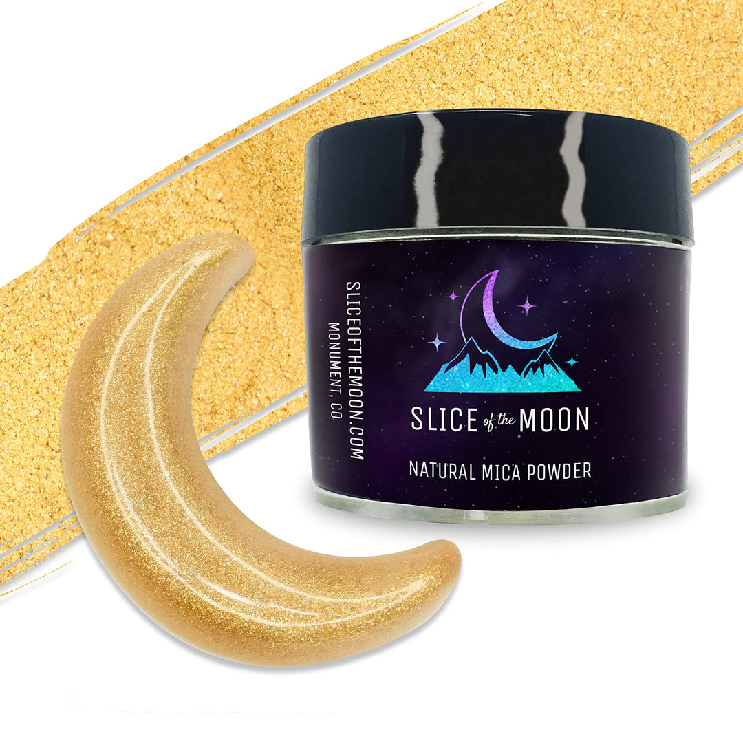 | Flashing Gold Natural Mineral Mica Powder, 0.42oz (12g) | for Personal or Professional Use - Cosmetics, Epoxy Resin Projects, Nail Polish, Soaps, Bath Bombs, and Art Projects