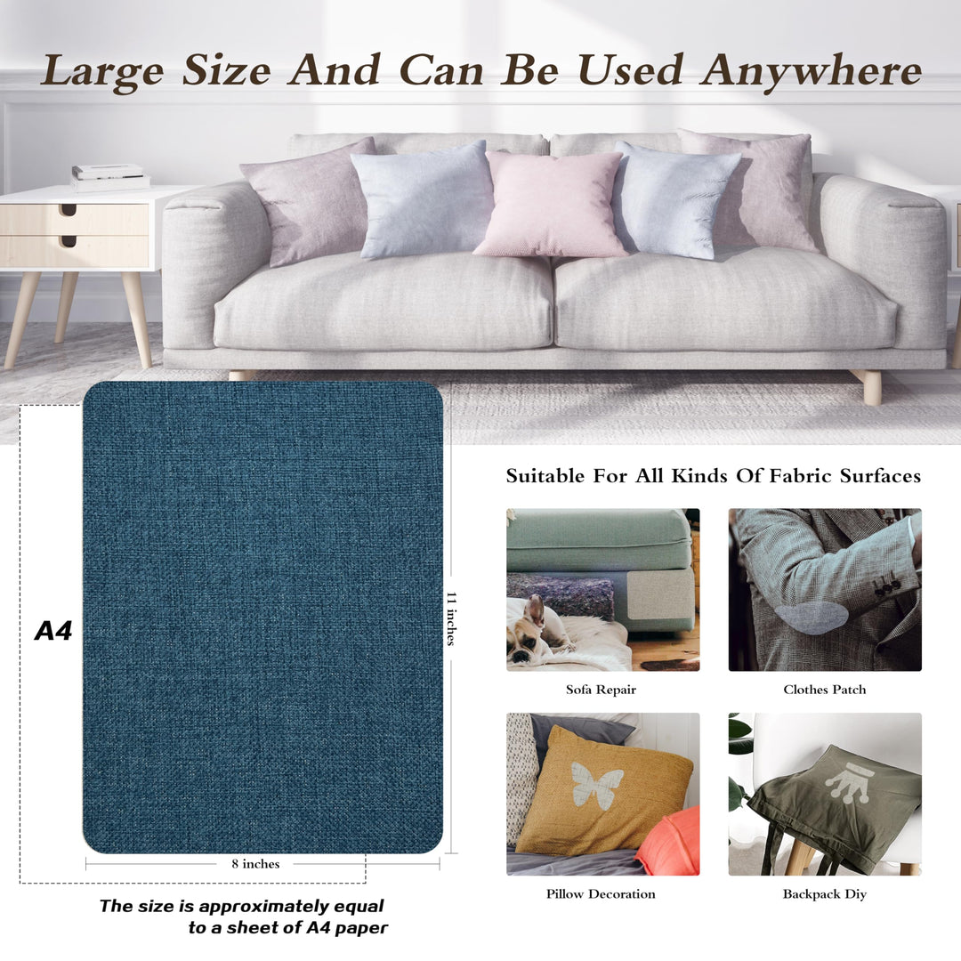 Coarse Linen Repair Patches, Self-Adhesive Linen Fabric