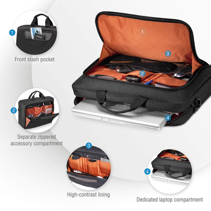 Advance Laptop Briefcase Bag 18.4 Inch- Business Briefcase for Men/women,Computer Bag for Laptops, Laptop Travel Bag, Heavy Duty Laptop Bag, Laptop Carrying Bag- (EKB407NCH18) Charcoal