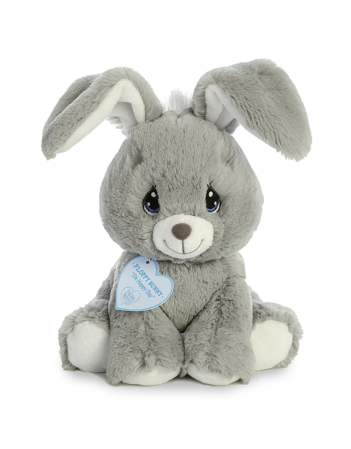 ® Inspirational Precious Moments™ Floppy Bunny Grey Stuffed Animal - Cherished Memories - Enduring Comfort - Gray 8.5 Inches