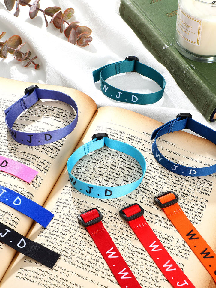 Juinte 100 Pieces WWJD Bracelets What Would Jesus Do Br