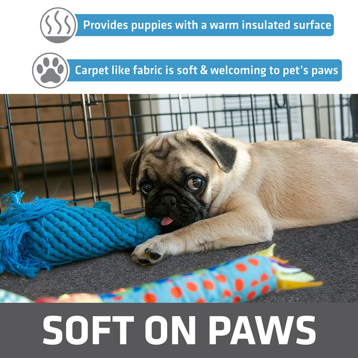 Dog Playpen Mat, Absorbent, Waterproof, Non-Slip, Machine Washable, Jumbo XXL Size (60x74), Reusable Puppy Pad for Training, Whelping, Housebreaking, Incontinence, and Crate/Kennel (USA Made)