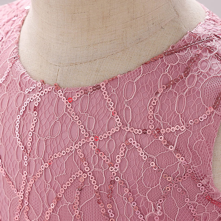 Baby Toddler Lace Dress Girls First Baptism Elegant Emb