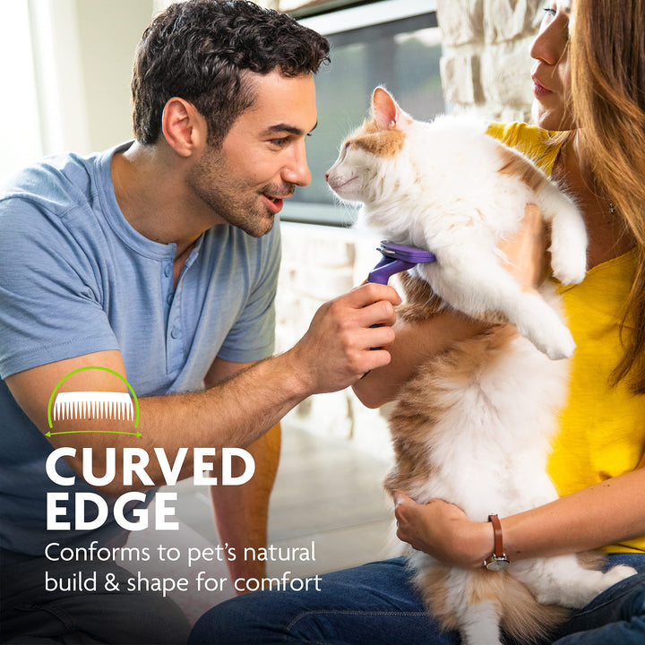 ® deShedding Tool For Medium/Large Cats, Long Hair, Removes Loose Hair From Shedding
