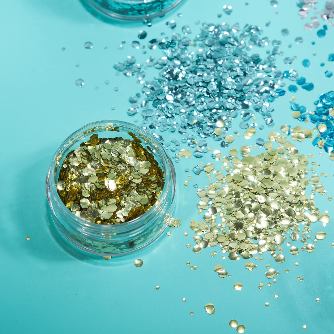 Biodegradable Eco Chunky Glitter - 100% Cosmetic Bio Glitter for Face, Body, Nails, Hair and Lips - 3g - Silver