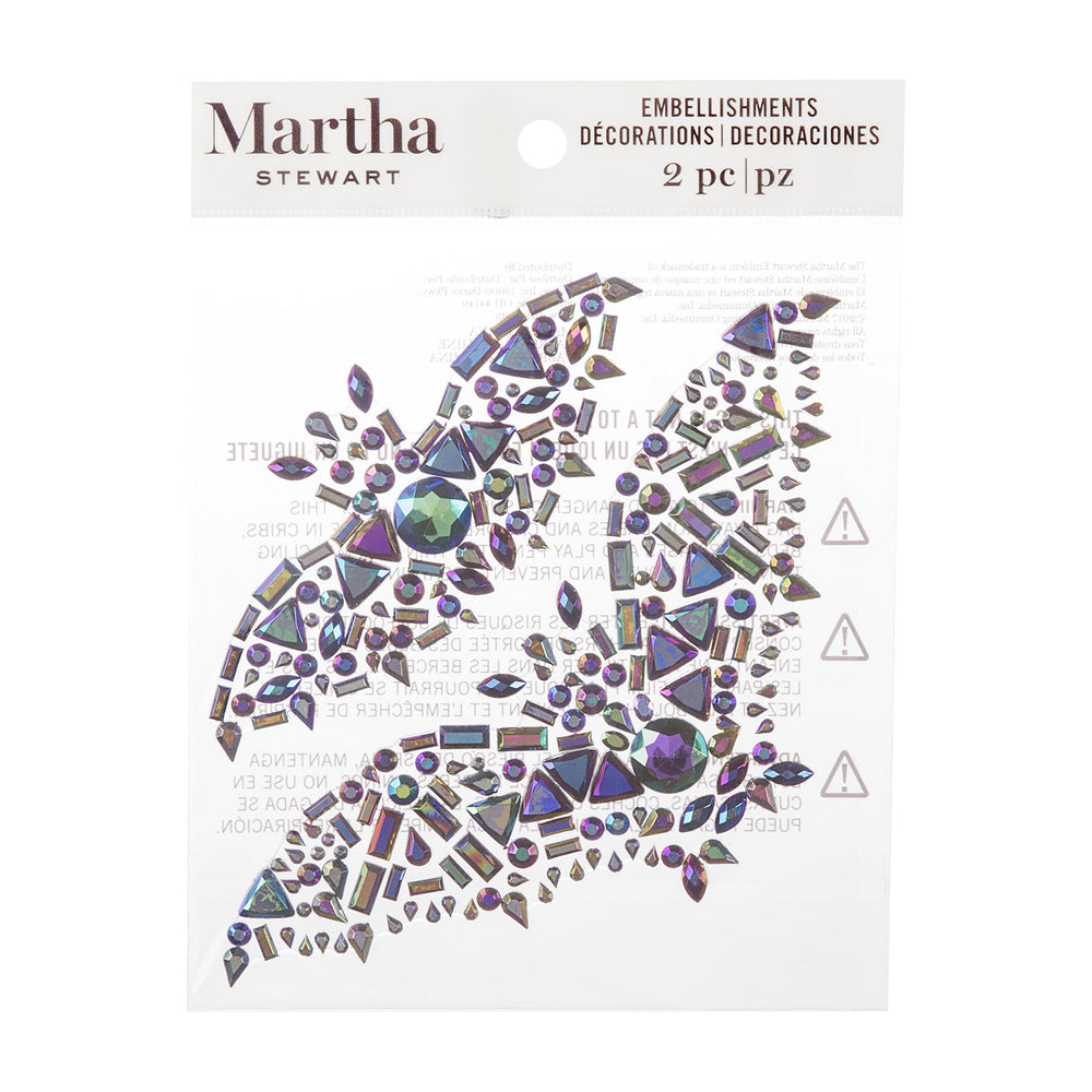 Darice Crafts Gemstone Bat Sticker, 5.5