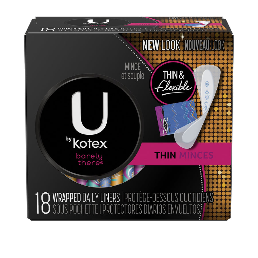 U by Kotex Barely There Liners, Light Absorbency, Unsce