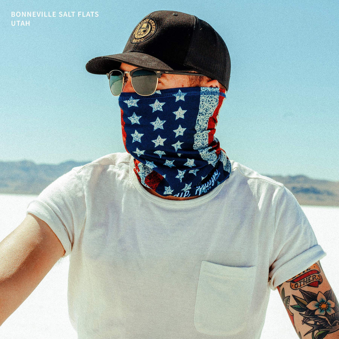 American Flag Outdoor Motorcycle Mask Old Glory By - Ski Snowboard Mask Microfiber Multifunctional Seamless Headwear