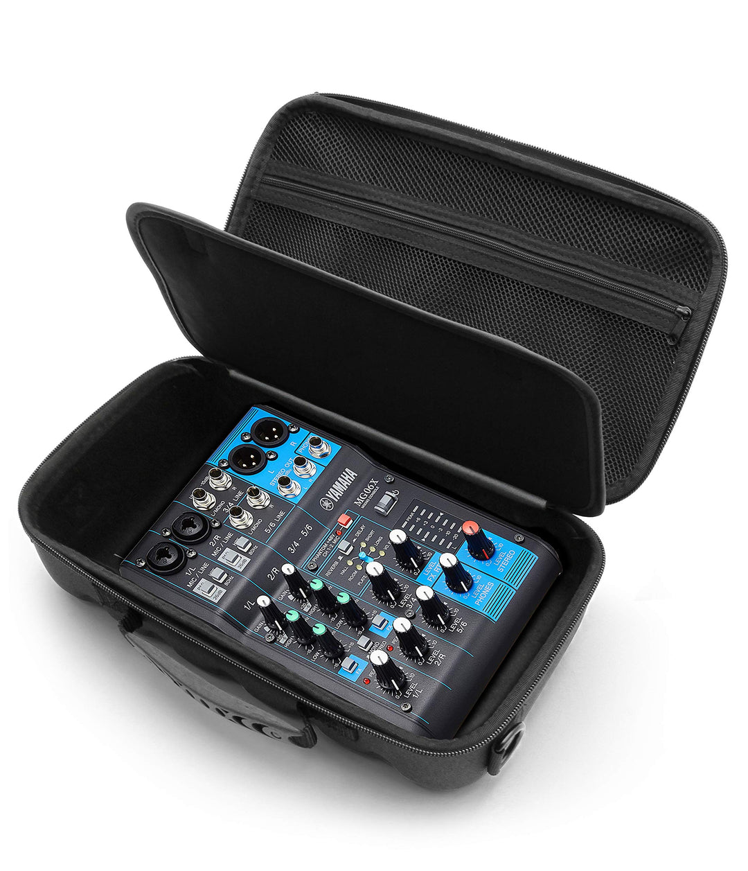 Mixer Audio Case Compatible with Yamaha Mixer Mg06X, Yamaha AG03MK2 Mixer, MG06 Audio Interface or AG03 Streaming Mixer with Accessories - Includes Shoulder Strap and Travel Case Only