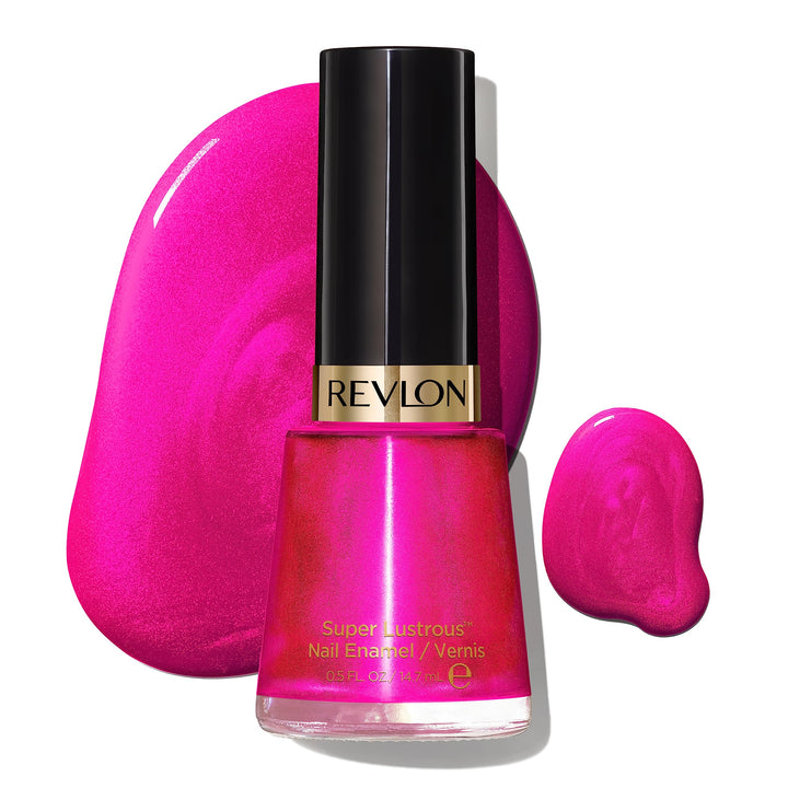 Revlon Nail Enamel, Chip Resistant Nail Polish, Glossy Shine Finish, in Pink, 723 Electric, 0.5 oz