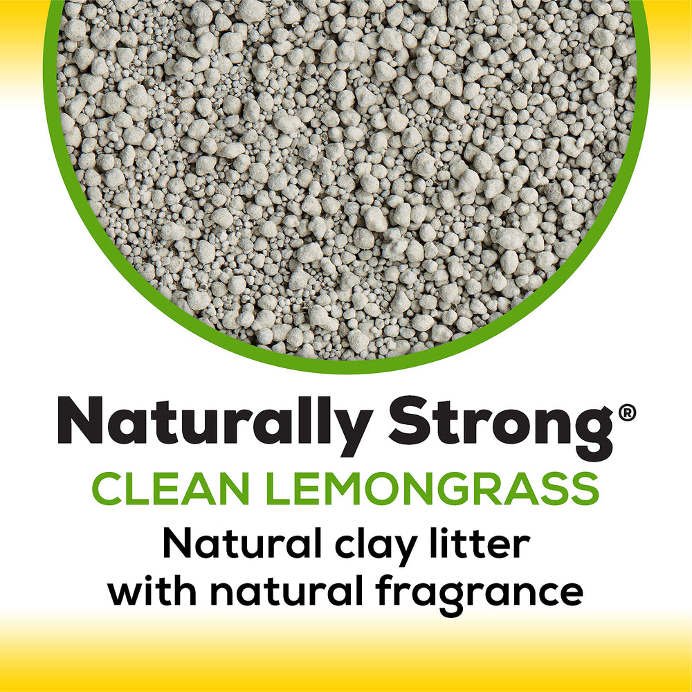 Purina Natural Cat Litter, Naturally Strong Clean Lemongrass Scent Clay Cat Litter, Recyclable Box - (3) 13.33 lb. Bags