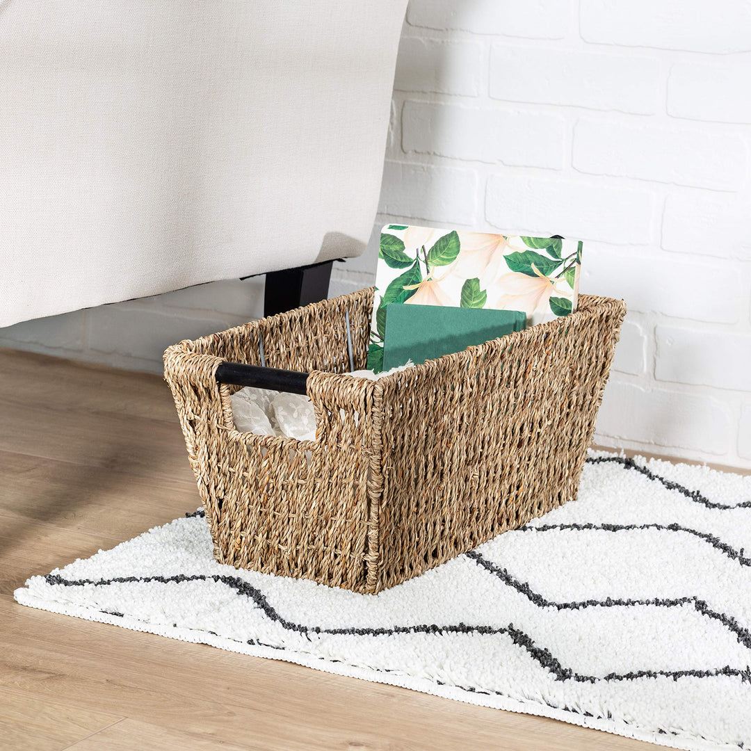 Seagrass Basket w/Handles - Med STO-02965 Natural