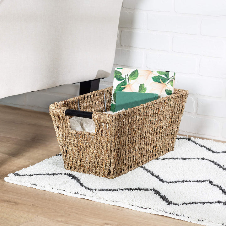 Seagrass Basket w/Handles - Med STO-02965 Natural