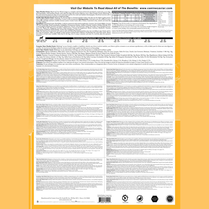 - Open Meadow: Lamb &amp; Pearl Millet Alkaline Dry Dog Food, Limited Ingredients, Gluten-Free, Based on Science &amp; Research, Veterinary Alternative Diet (22 Pound Bag)