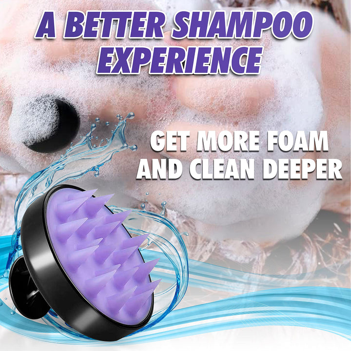 Bellisso Scalp Massager and Wet Shampoo Brush - Soft Silicone Hair Scrubber for Women and Men - Exfoliator Scrub and Dandruff Brush for the Shower