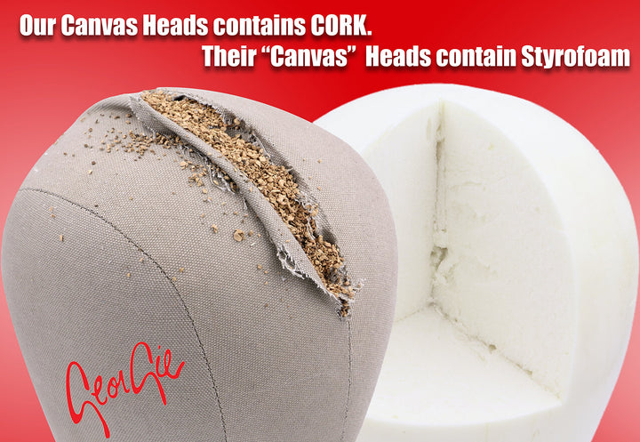 Canvas Wig Head (20- 25) - (23 Circumference)