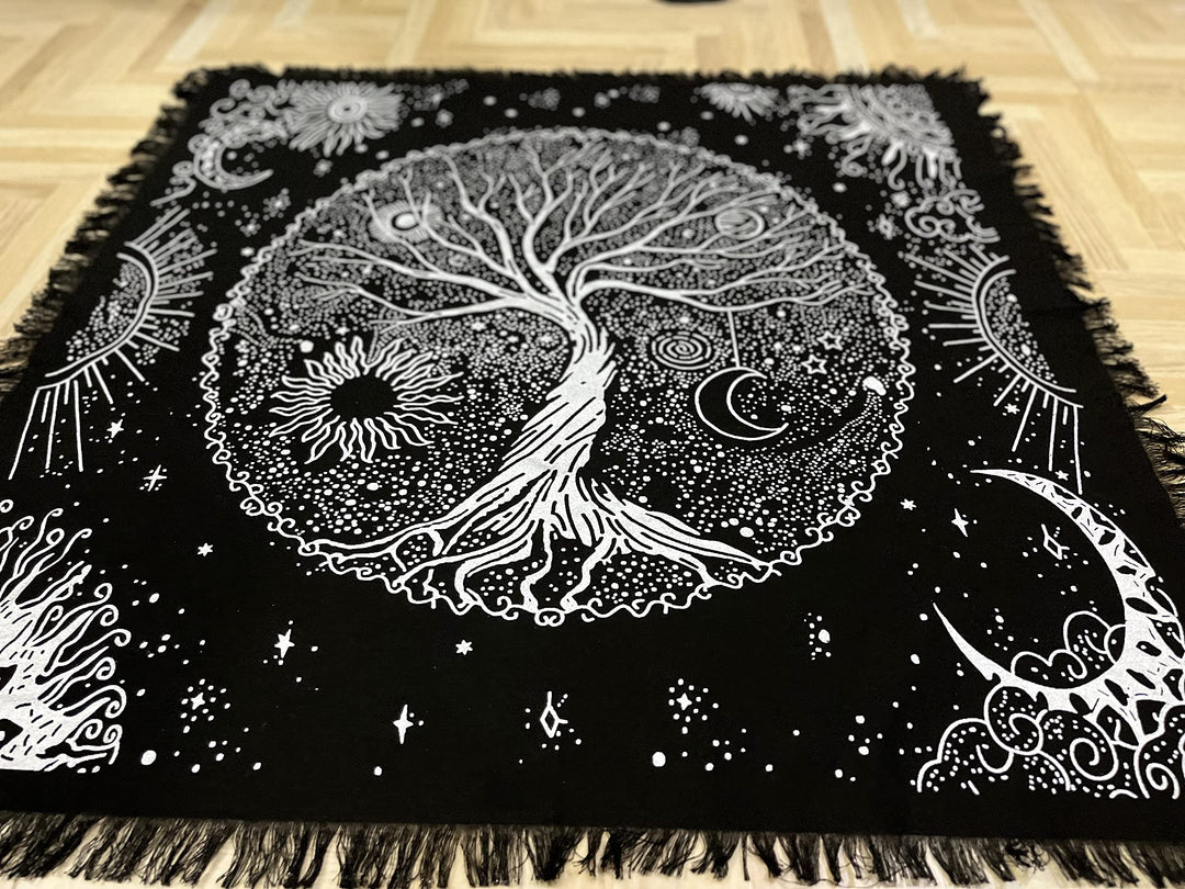 Indian Consigners Tree of Life Altar Cloth Tapestry Tab