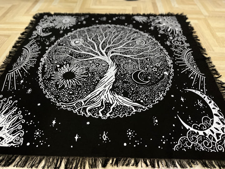 Indian Consigners Tree of Life Altar Cloth Tapestry Tab