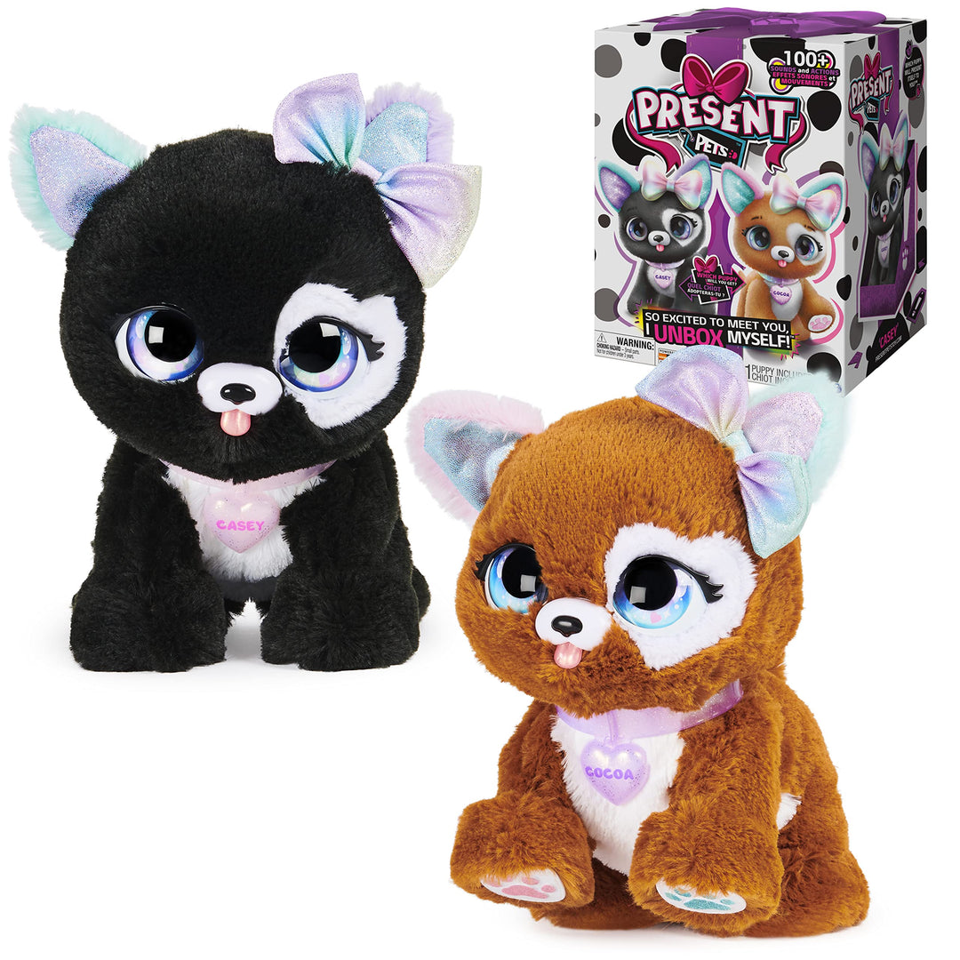 , Glitter Puppy Interactive Surprise Plush Toy Pet with Over 100 Sounds &amp; Actions (Style May Vary), Girls Gifts, Kids Toys for Girls